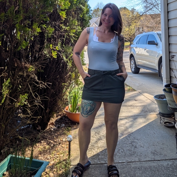 Le Lis Other - Blue Tank Top and Green Mini Skirt